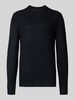 Casual Friday Regular fit gebreide pullover met ronde hals, model 'Heine' Donkerblauw
