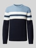 Jack & Jones Gebreide pullover met ronde hals, model 'SANDER' Lichtblauw