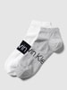 CK Calvin Klein Sneakersocken mit Label-Print im 2er-Pack Modell 'RIBBO' Weiss