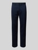 Christian Berg Men Regular fit broek met riemlussen Marineblauw