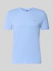 Tommy Jeans t-shirt w kroju slim fit z mieszanki bawełny Niebieski
