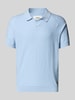 s.Oliver RED LABEL Regular Fit Poloshirt mit Flammgarnstruktur Hellblau