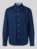 Tommy Hilfiger Regular Fit Freizeithemd aus Baumwoll-Leinen-Mix Marine
