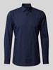 OLYMP No. Six Super slim fit zakelijk overhemd met under-button-downkraag Marineblauw