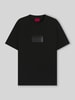 HUGO Regular fit T-shirt van katoenen jersey, model 'DELASTIO' Zwart