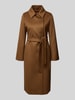 Max Mara Studio Regular Fit Mantel aus reiner Schurwolle Modell 'BCOLLAG' Cognac