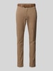 Tom Tailor Denim Slim Fit Chino mit Gürtel Camel