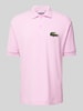 Lacoste Loose fit poloshirt met logopatch Lichtroze