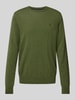 Polo Ralph Lauren Gebreide pullover van lanawol met ronde hals Olijfgroen