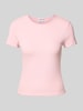 Jake*s Casual T-Shirt mit Muschelsaum Fuchsia