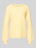 Christian Berg Woman Regular Fit trui met structuurpatroon Lichtgeel