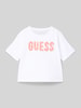 Guess T-shirt met labelopschrift Wit