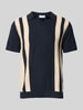 SELECTED HOMME Poloshirt met V-hals, model 'MATTIS' Marineblauw