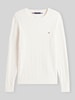 Tommy Hilfiger regular fit pullover van puur katoen Ecru