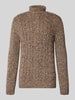 RAGMAN Strickpullover mit gerippten Abschlüssen Camel