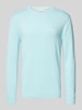 s.Oliver RED LABEL Regular Fit Strickpullover aus reiner Baumwolle Aqua