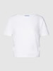 QS by s.Oliver Kort T-shirt met plooien opzij Offwhite