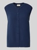Milano Italy Strickweste mit Rundhalsausschnitt und Knopfleiste Marine