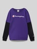 CHAMPION Longsleeve mit Label-Details und Rundhalsausschnitt Lila