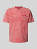 Scotch & Soda T-Shirt mit geripptem Rundhalsausschnitt Rosa