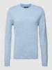 MCNEAL Pullover mit geripptem Rundhalsausschnitt Bleu meliert