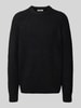 Only & Sons Relaxed Fit Strickpullover aus Baumwoll-Mix Modell 'DALE LIFE' Black
