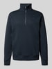 G-Star Raw Sweatshirt mit Troyer-Kragen und Logo-Stitching Marine