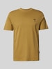 Blend T-Shirt mit geripptem Rundhalsausschnitt Modell 'JENS' Khaki