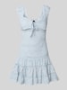 Gina Tricot Minikleid mit Lochspitze Modell 'Cornelia' Hellblau