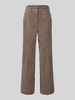 CAMBIO Regular Fit Cordhose mit angedeuteten Taschen Modell 'AMELIE' Taupe