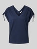 s.Oliver RED LABEL T-shirt met V-hals Marineblauw