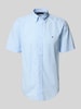 Tommy Hilfiger Regular Fit Freizeithemd mit kurzem Arm Modell 'FLEX' Hellblau