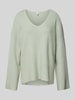 Only Relaxed fit gebreide pullover met viscose en hoge zijsplitten, model 'KATIA' Mintgroen