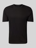 Drykorn T-Shirt mit geripptem Rundhalsausschnitt Modell 'GILBERD' Black