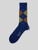 Burlington Socken mit Allover-Muster Modell 'MANCHESTER' Dunkelblau