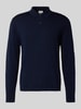 CK Calvin Klein Strickpullover mit Polokragen Marine