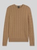 BOSS Regular Fit Strickpullover aus Schurwoll-Kaschmir-Mix Modell 'HETICO' Beige