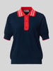 Essentiel Antwerp Relaxed Fit Poloshirt aus Viskose-Mix Modell 'KONTRAST' Marine