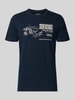 s.Oliver RED LABEL męski t-shirt o kroju regular fit z czystej bawełny Granatowy