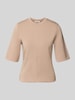 Christian Berg Woman bluza o kroju regular fit z ozdobnymi szwami Camel