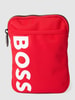 BOSS Schoudertas met labelprint, model 'Catch_Phone pouch' Rood