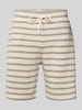 Only & Sons Regular fit korte broek met structuurmotief, model 'IAN' Beige