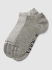 Scotch & Soda Sneakersocken mit Label-Detail im 2er-Pack Mittelgrau meliert