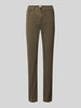 Brax krój slim fit Wąskie spodnie z mieszanka lyocellu, bawełny i lnu z domieszką mieszanka modalu, bawełny i elastanu model 'SHAKIRA' Khaki