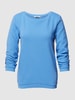 Tom Tailor Denim Sweatshirt met 3/4-mouwen in effen design Lichtblauw