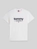 Tommy Jeans relaxed fit T-shirt van puur katoen met labelopschrift Wit