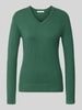 Christian Berg Woman Pullover aus Viskose-Mix mit V-Ausschnitt Bottle