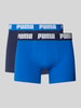 PUMA Bokserki o kroju slim fit z mieszanki bawełny w zestaw 2 szt. model 'EVERDAY' Błękitny