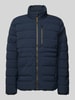 PME Legend Gewatteerd jack met opstaande kraag, model 'FREIGHTYET' Marineblauw