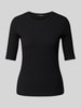 OPUS T-Shirt in Ripp-Optik Modell 'Savka' BLACK